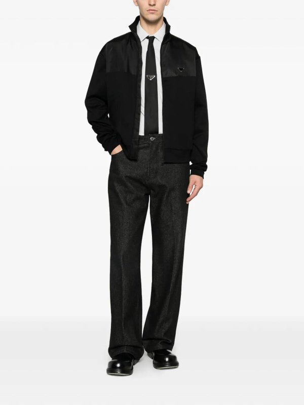 PRADA: casual jackets online - Cotton And Re-Nylon Jacket