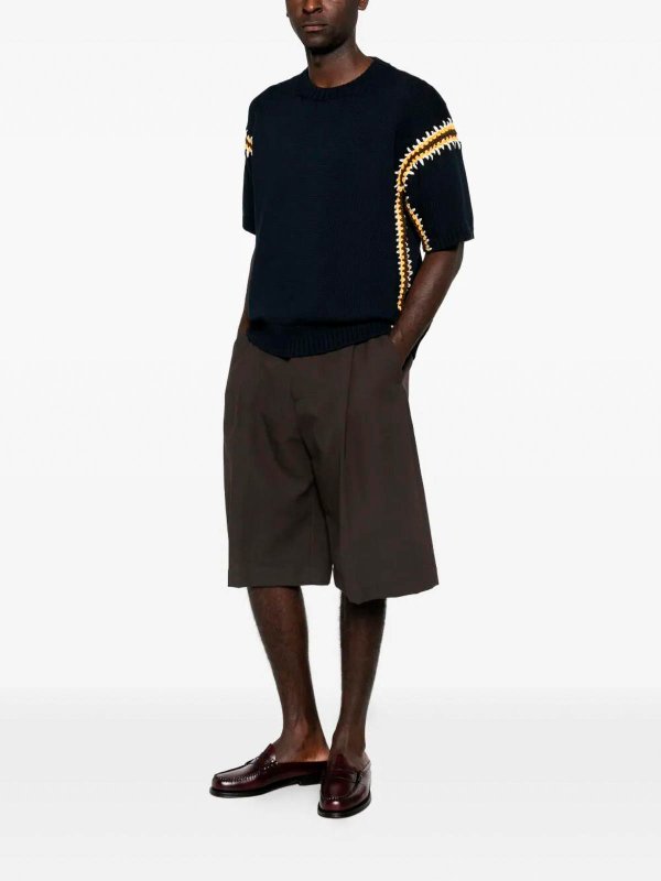 Cotton Linen Polo Neck shop online: PRADA