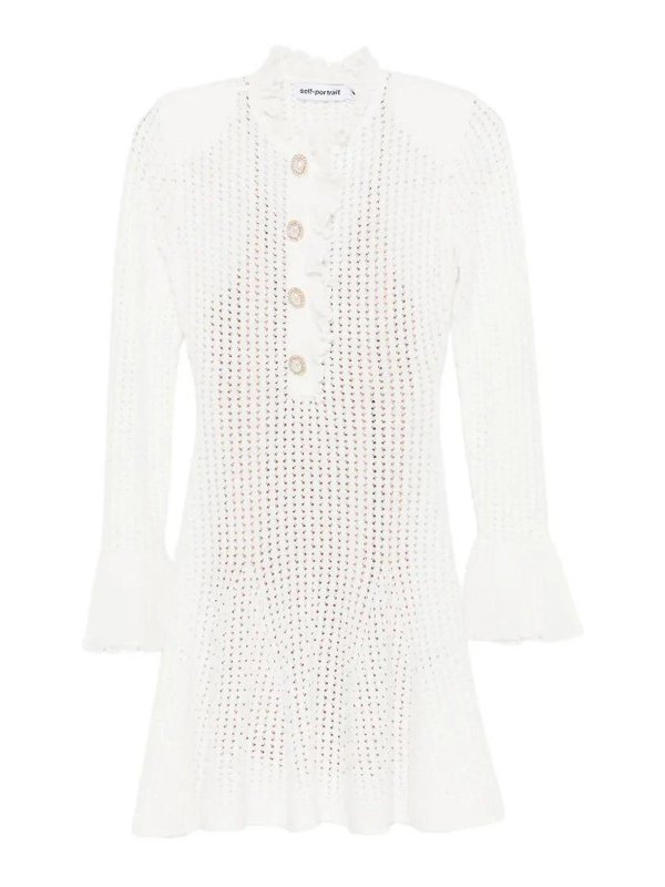 Self Portrait: Kurze Kleider - Kurzes Kleid - Weiß