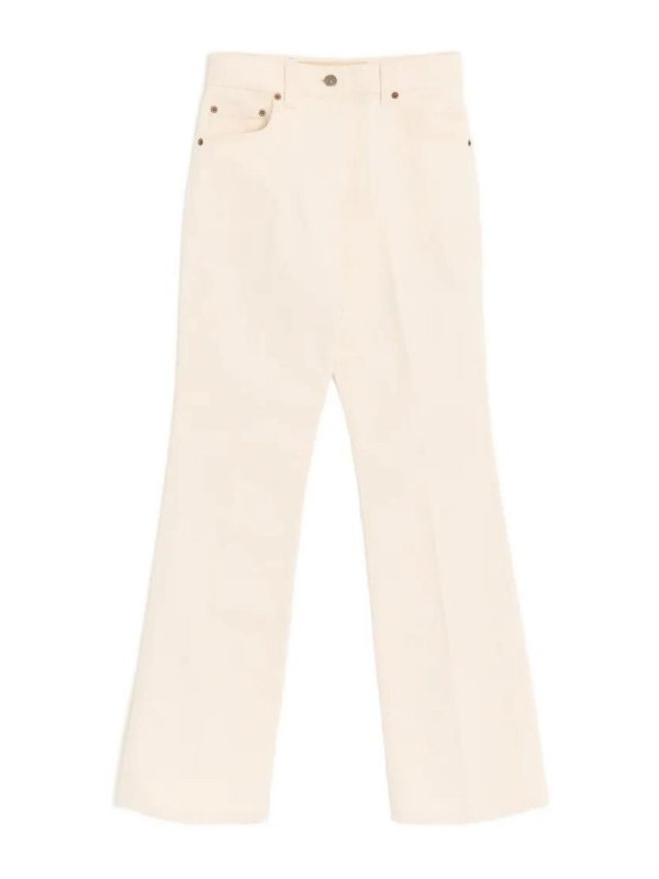 VALENTINO: Jeans Rectos - Vaqueros Rectos - Crema