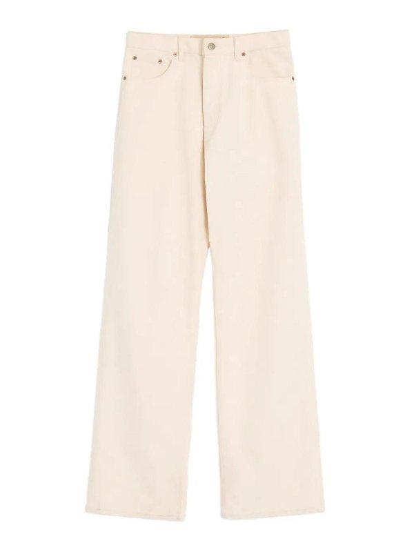 VALENTINO: Straight Leg Jeans - Straight Leg Jeans - Creme