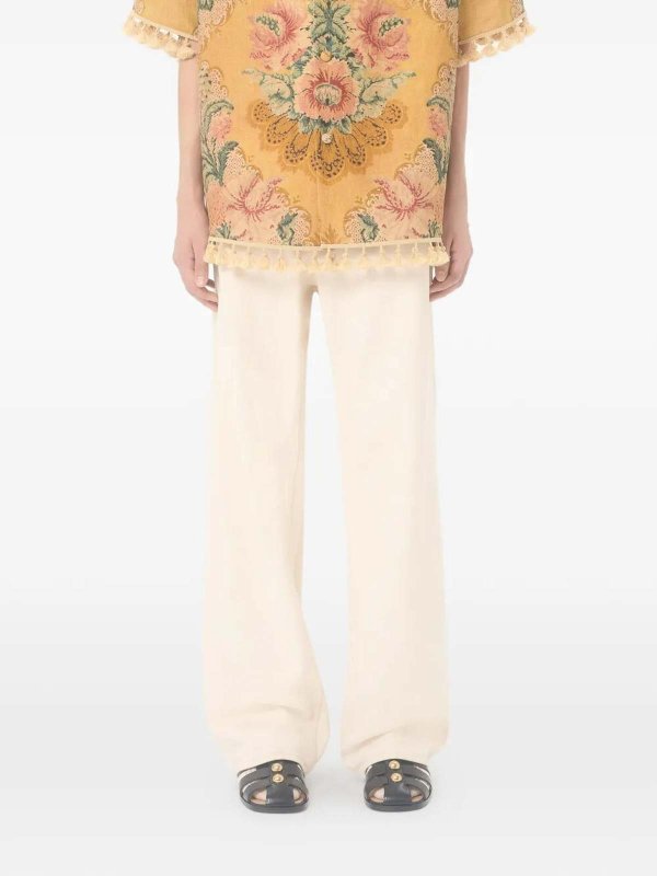 The Best Shops VALENTINO: Straight Leg Jeans - Straight Leg Jeans - Creme