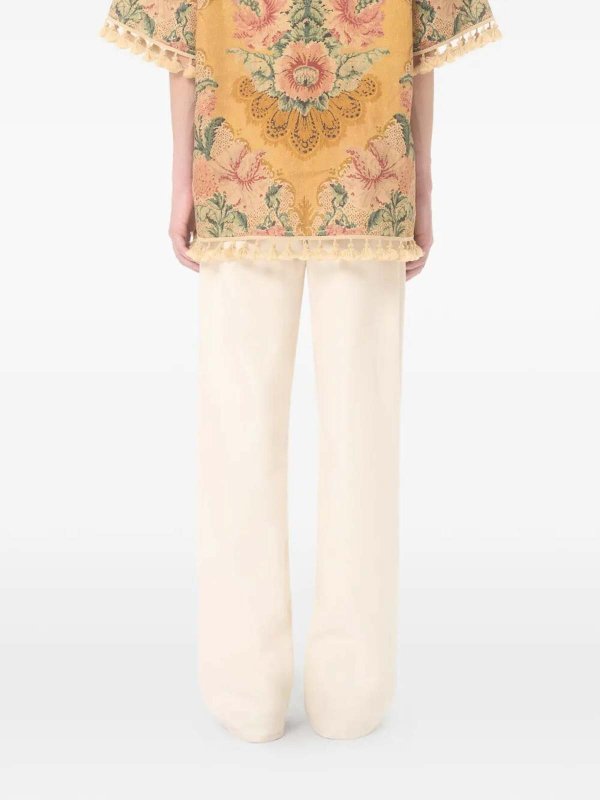 The Best Shops VALENTINO: Straight Leg Jeans - Creme