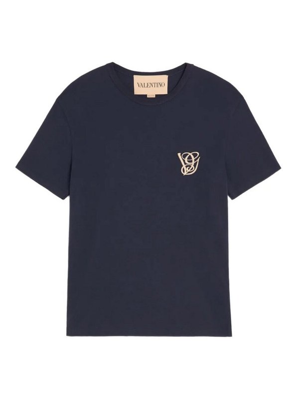 VALENTINO: T-shirts - T-Shirt - Dunkelblau