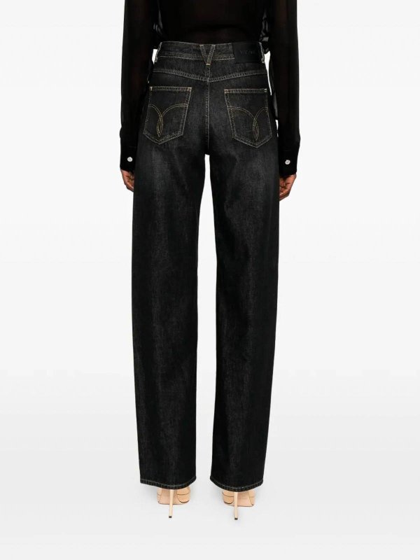 VERSACE buy online ストレートジーンズ - 黒