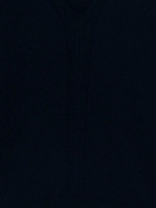 The Best Shops DRUMOHR: Strickpullover mit V-Ausschnitt - V-Pullover - Dunkelblau