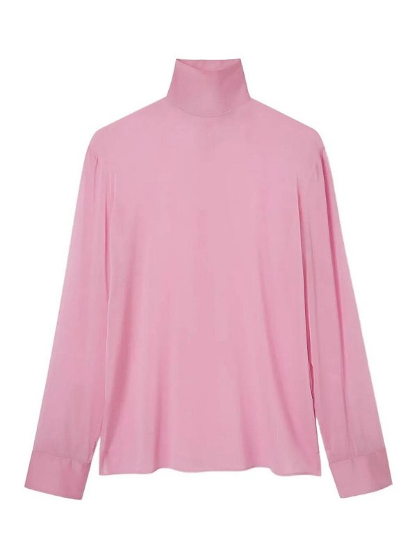 GUCCI: Turtlenecks & Polo necks - Silk Stretch Chiffon High Neck
