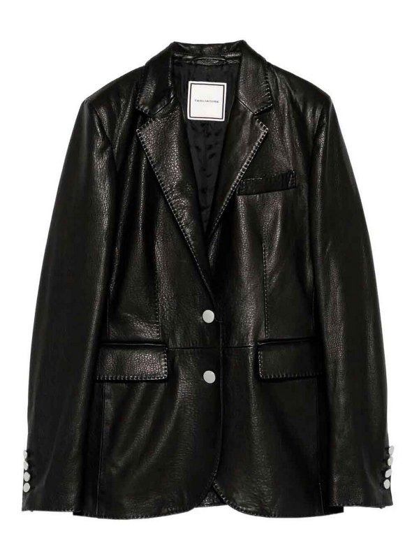 TAGLIATORE: leather jacket - Leather Jacket