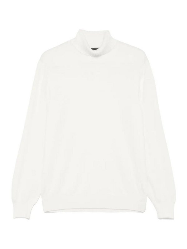 TAGLIATORE: Strickpullover mit Rundhalsausschnitt - Rundhalspullover - Weiß