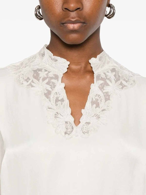 クルーネック - ベージュ shop online: TWINSET