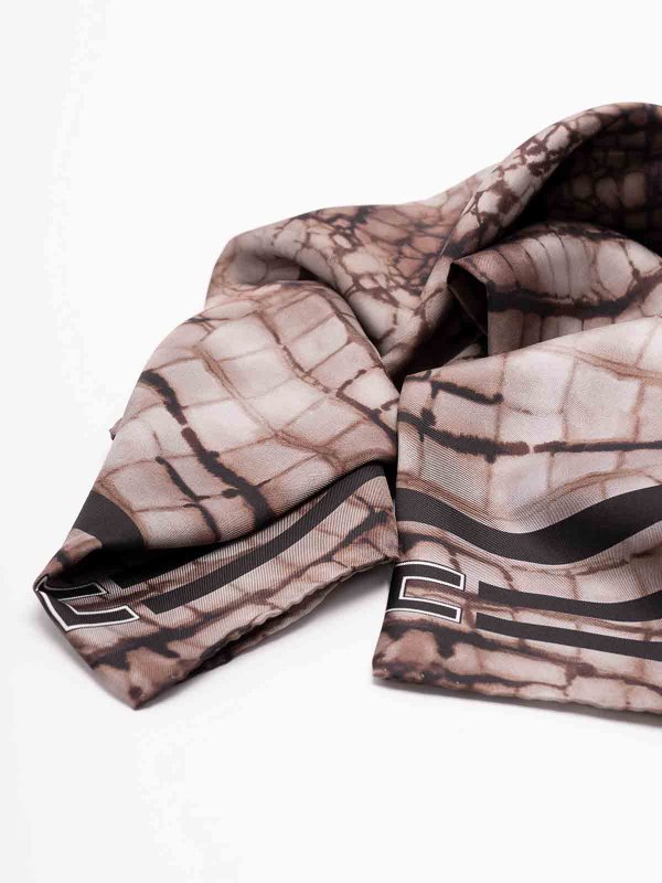 ELISABETTA FRANCHI: ストール＆ショール online - ストール/ショール - ブラウン