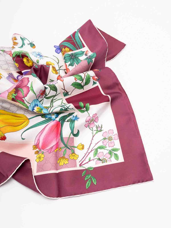 The Best Shops GUCCI: Stoles & Shawls - Mini Blocks Flora Foulard