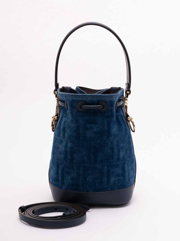 FENDI: clutches online - Mon Tresor Denim Mini Bag