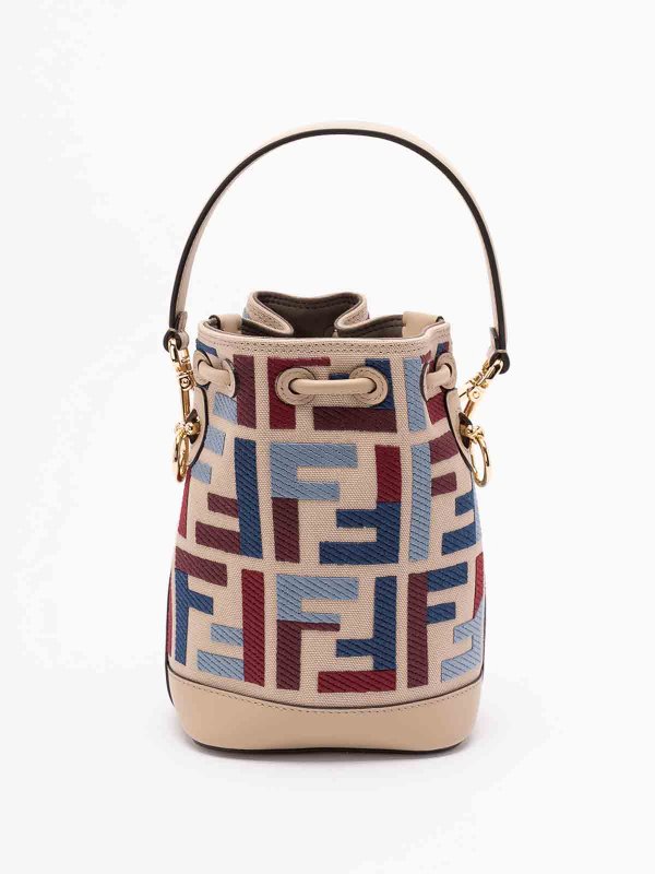 FENDI: clutches online - Mon Tresor Canvas Mini Bag