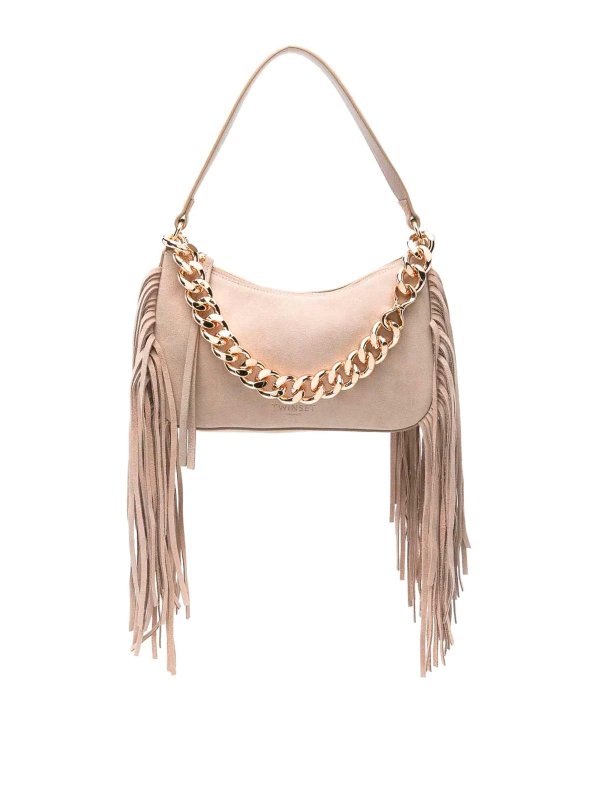 TWINSET: Schultertaschen - Schultertasche - Hellbeige