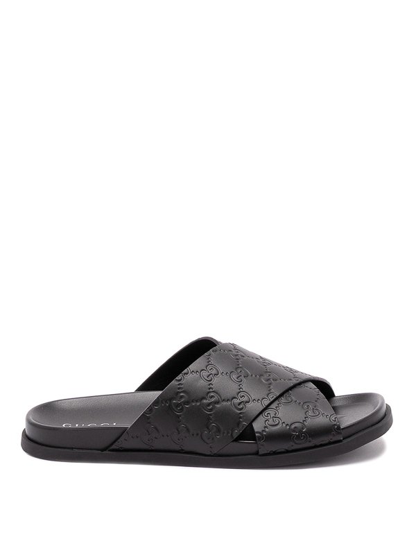 GUCCI: sandals - Gg Criss-Cross Sandals