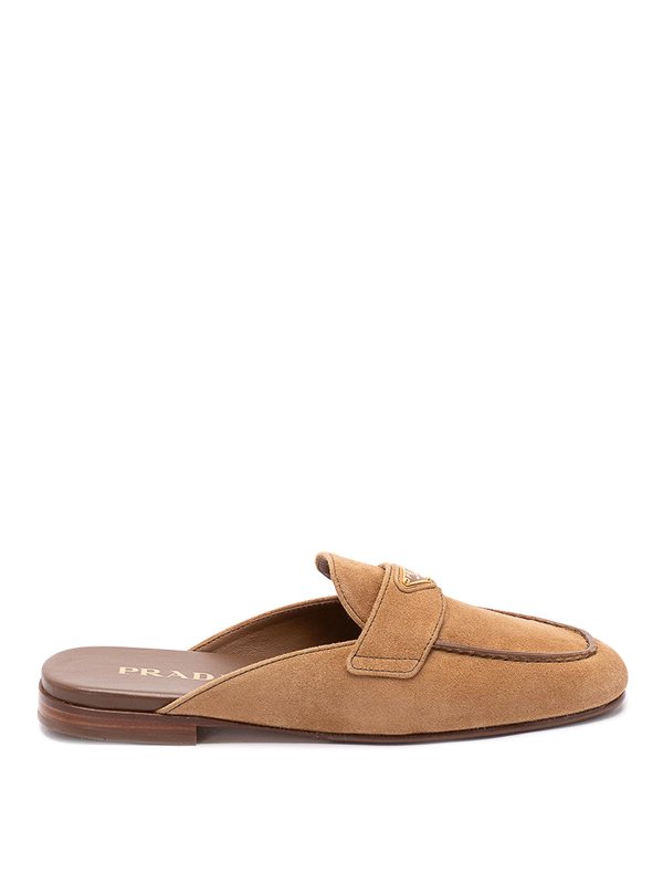 PRADA: Loafers & Slippers - Suede Slippers