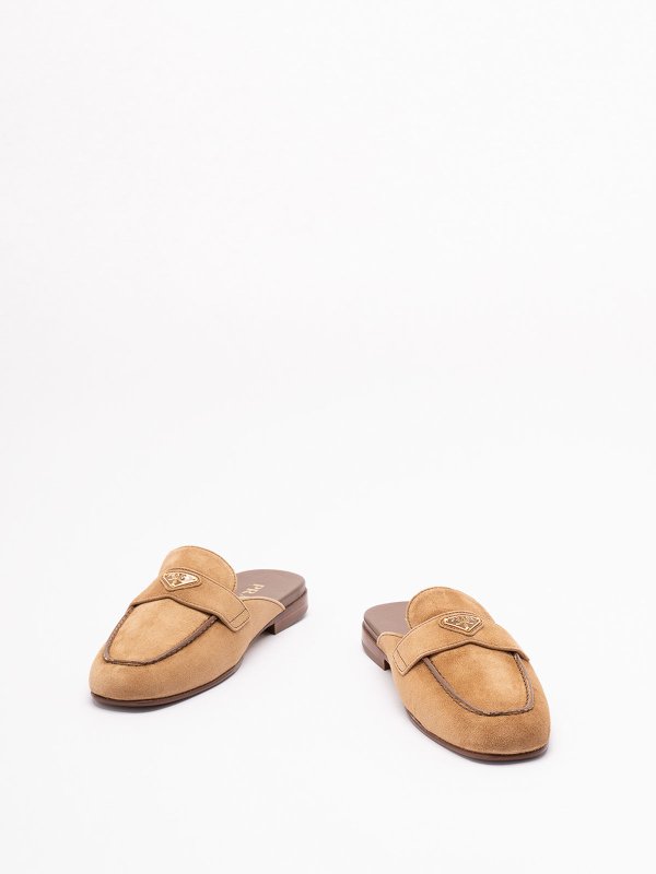PRADA: Loafers & Slippers online - Suede Slippers