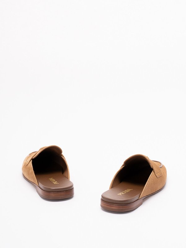 The Best Shops PRADA: Loafers & Slippers - Suede Slippers