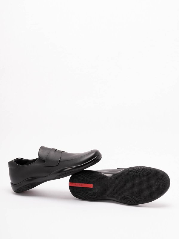 Toblach Leather Loafers shop online: PRADA