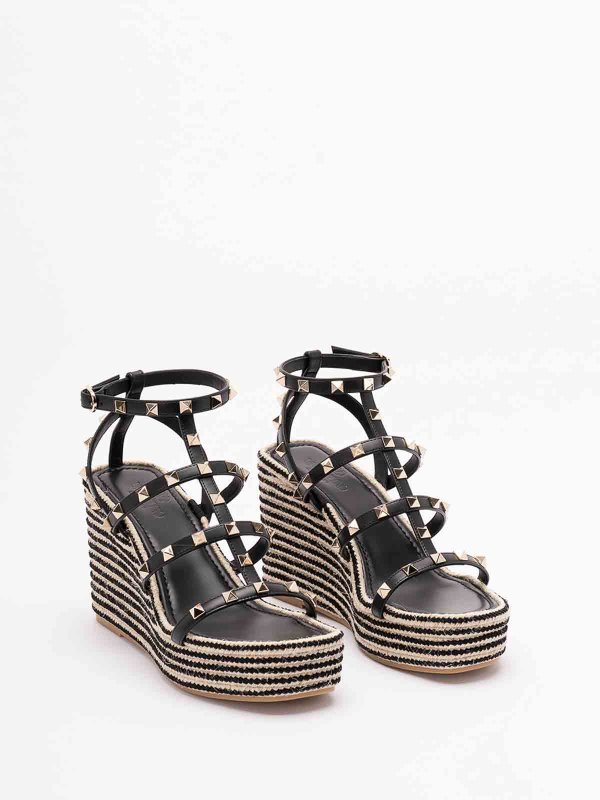 VALENTINO GARAVANI buy online Rockstud Torchon Wedge Espadrillas