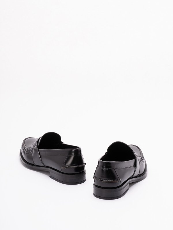 The Best Shops PRADA: Loafers & Slippers - Brushed Leather Loafers