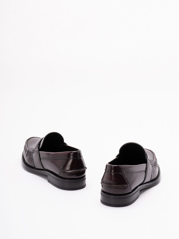 The Best Shops PRADA: Loafers & Slippers - Brushed Leather Loafers