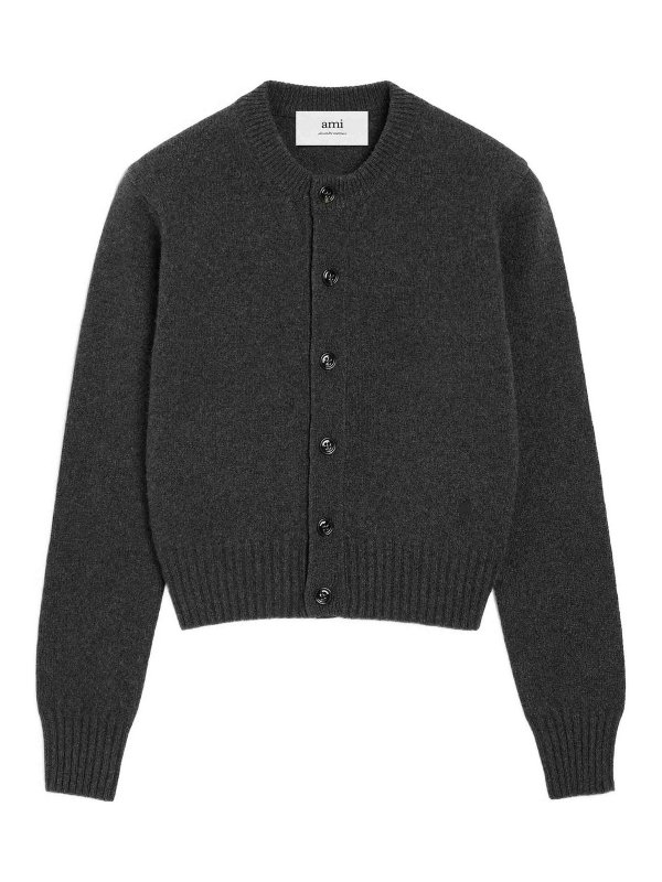 AMI PARIS: cardigans - Ami De Coeur Cardigan