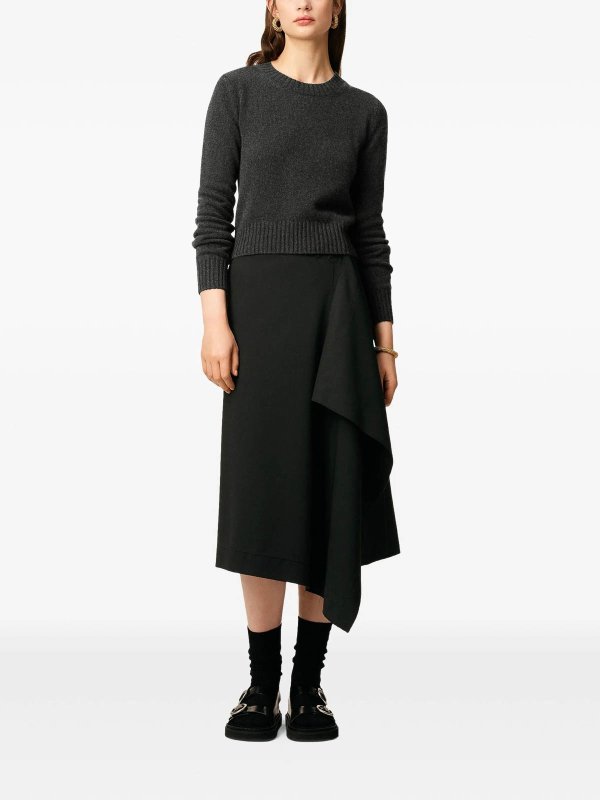 AMI PARIS: Strickpullover mit Rundhalsausschnitt online - Rundhalspullover - Grau