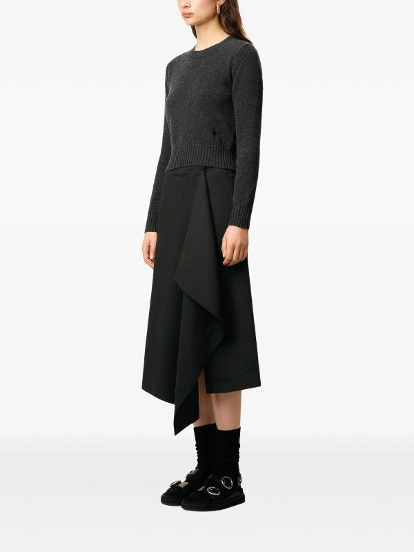 The Best Shops AMI PARIS: Strickpullover mit Rundhalsausschnitt - Rundhalspullover - Grau