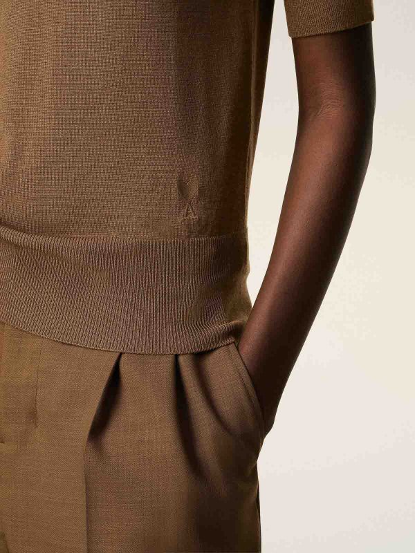 Polo - Marrón shop online: AMI PARIS