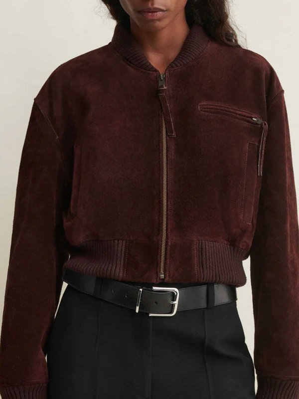 The Best Shops ARMA: leather jacket - Elettra Gritty Suede Jacket