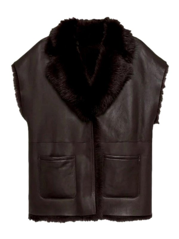 ARMA: vests online - Marta Reversible Shearling Vest