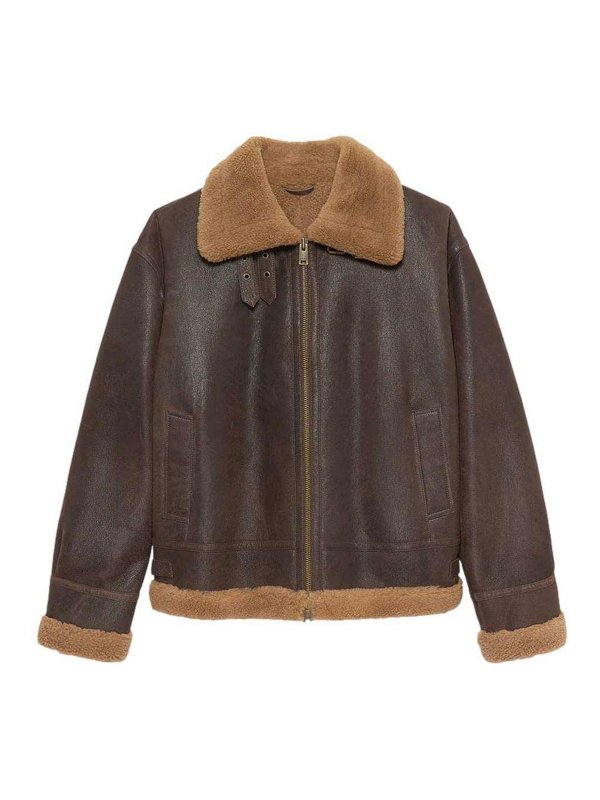 ARMA: casual jackets - Sano Shearling Vintage Jacket