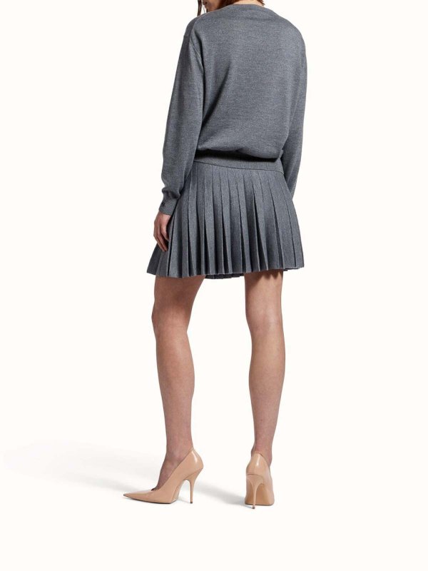 膝丈/ミディスカート - グレー shop online: BALENCIAGA
