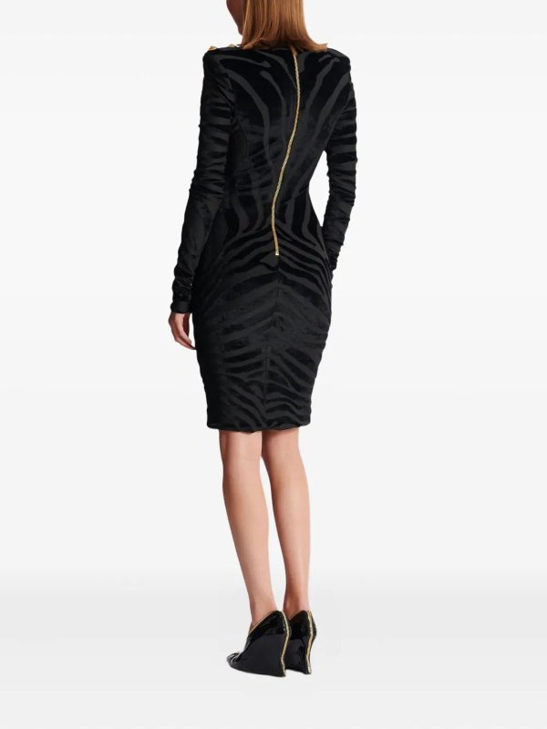 Zebra-Pattern Midi Dress Replica 
online: Balmain