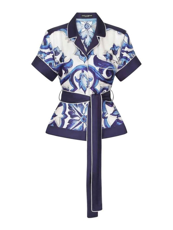 DOLCE & GABBANA: シャツ - シャツ - ブルー