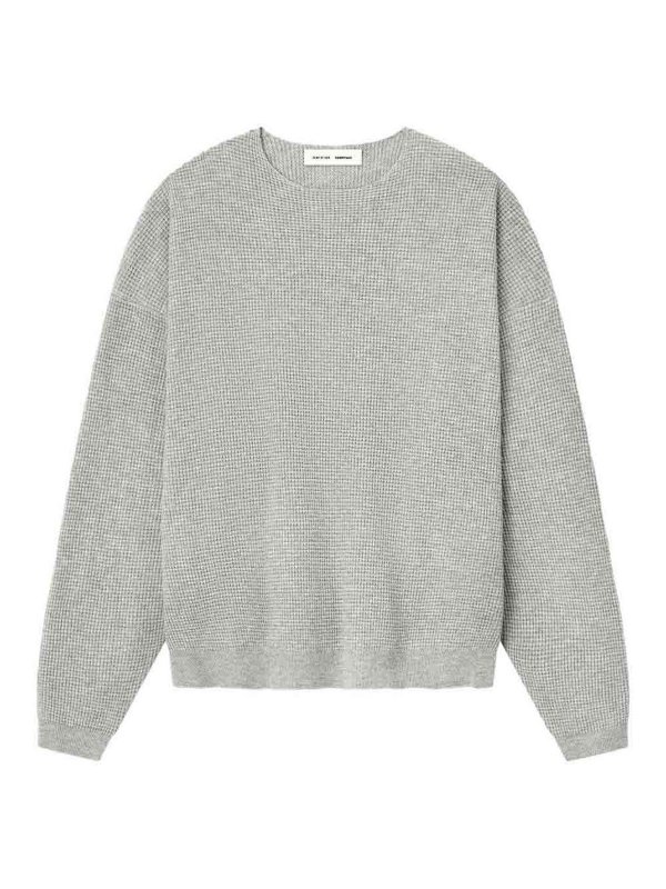 FEAR OF GOD: Strickpullover mit Rundhalsausschnitt - Rundhalspullover - Grau