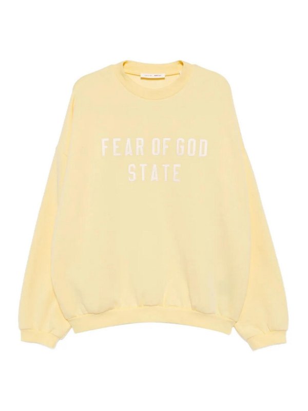 FEAR OF GOD: maglia collo rotondo - Maglione con applicazione logo