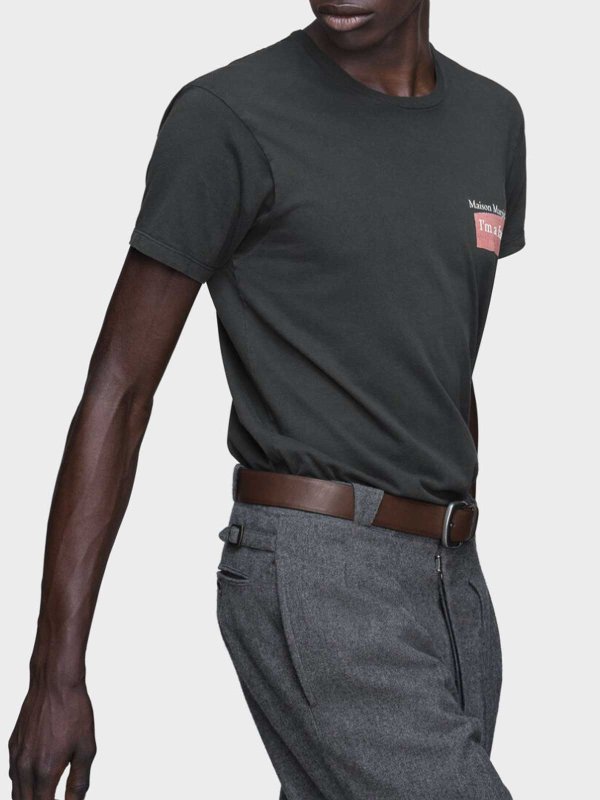 The Best Shops Maison Margiela: t-shirt - T-shirt con toppa con logo