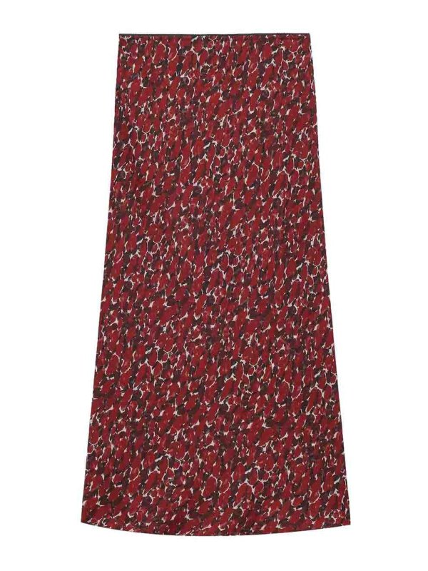 SAINT LAURENT: Knee length skirts & Midi online - Printed-Silk Midi Skirt