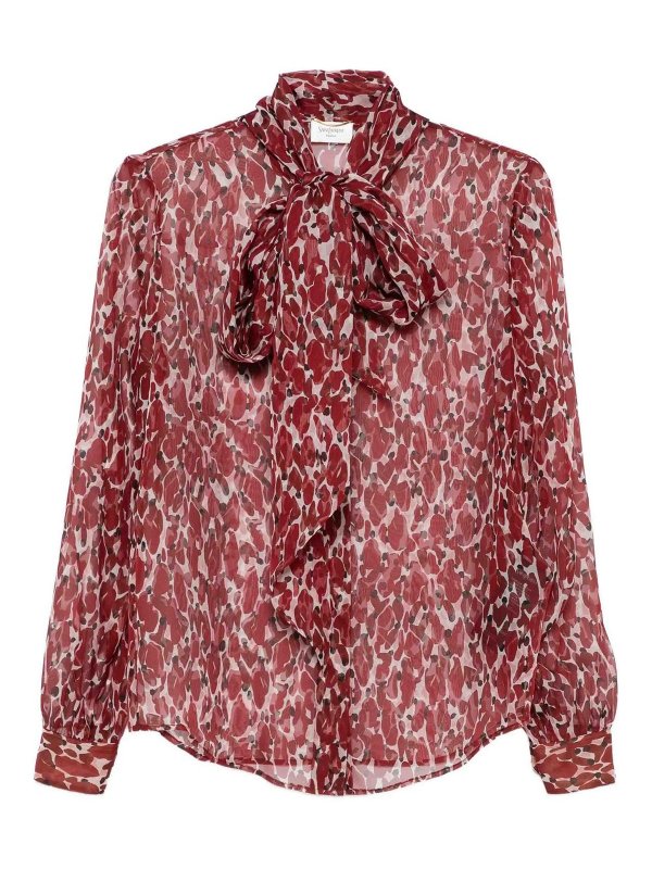 SAINT LAURENT: shirts - Abstract-Print Shirt