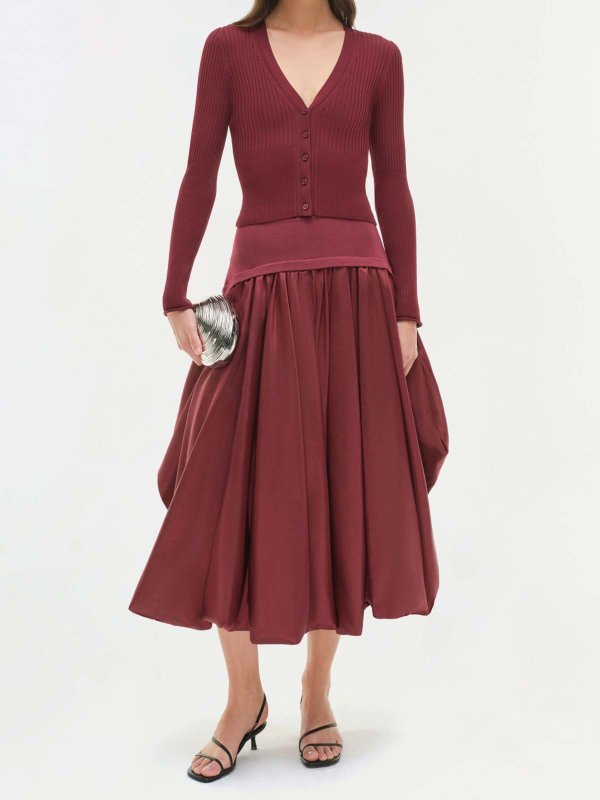 JONATHAN SIMKHAI: ニーレングススカート＆ミディ丈 online - 膝丈/ミディスカート - 赤