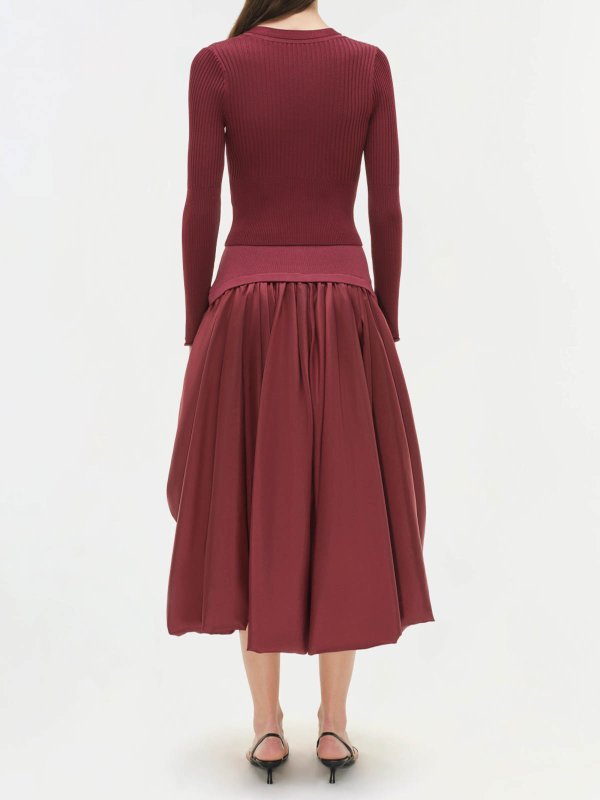 膝丈/ミディスカート - 赤 shop online: JONATHAN SIMKHAI