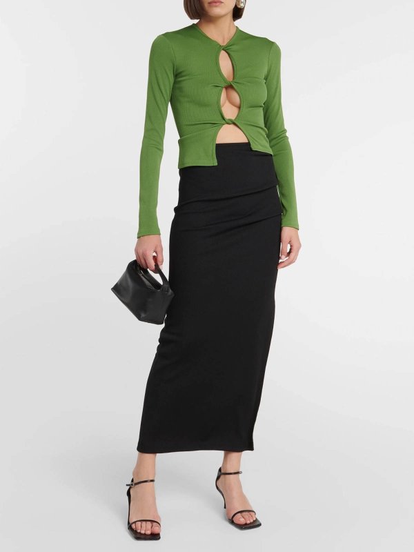 CHRISTOPHER ESBER: ニーレングススカート＆ミディ丈 online - 膝丈/ミディスカート - 黒