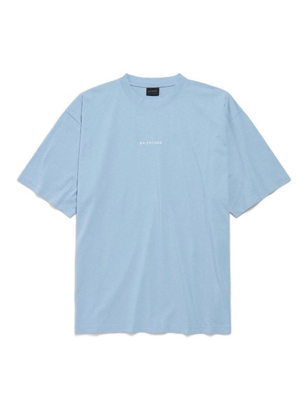 BALENCIAGA: T-shirts - T-Shirt - Blau