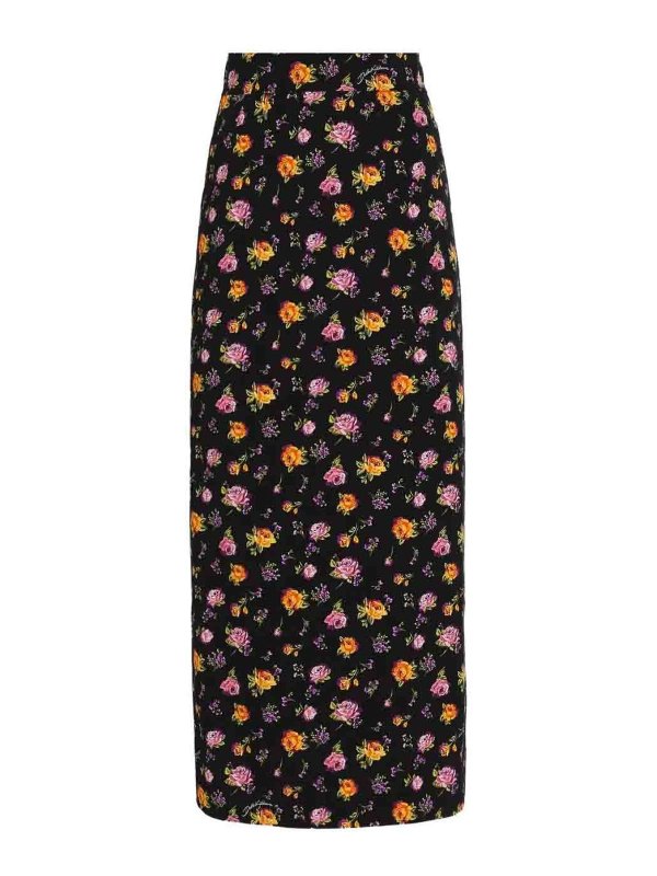 DOLCE & GABBANA: ニーレングススカート＆ミディ丈 - 膝丈/ミディスカート - 黒