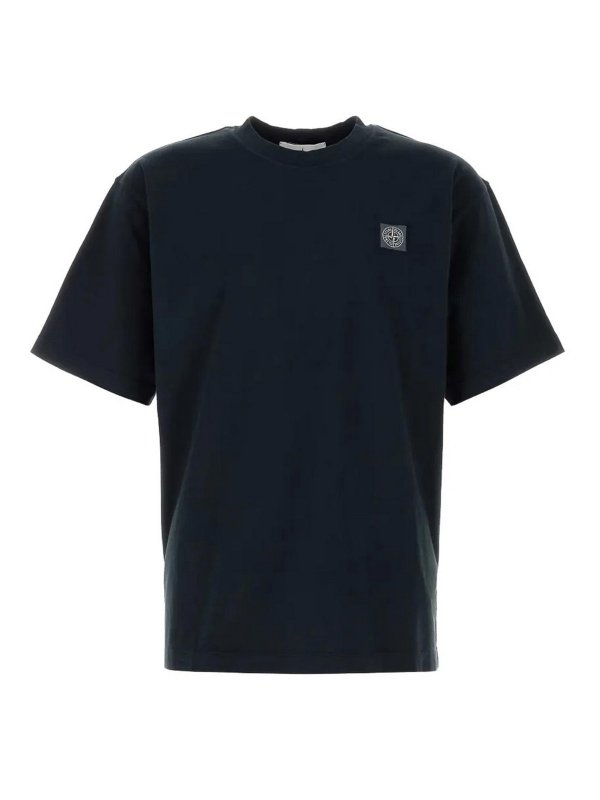 STONE ISLAND: t-shirts - T-Shirt With Compass Patch