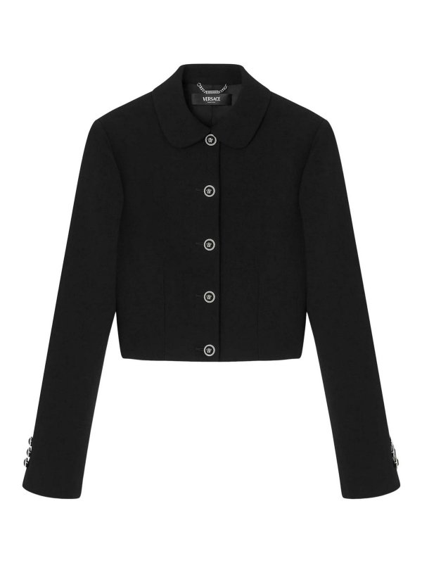 VERSACE: casual jackets - Double Wool Jacket