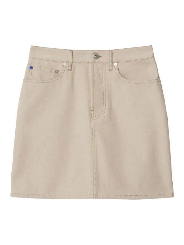 BURBERRY: ニーレングススカート＆ミディ丈 - 膝丈/ミディスカート - ベージュ